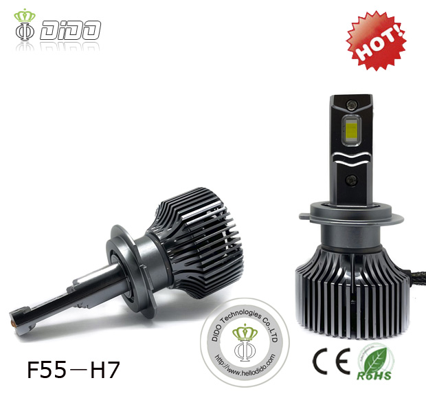 Auto LED Headlight Bulbs F55 12V 55W 7500LM Super Bright